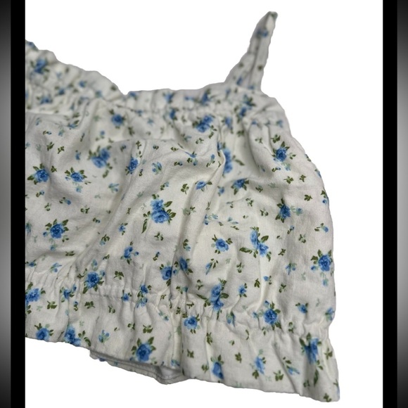 White Floral Cropped Tank Top Women’s Size XXL Wild Fable Target - Picture 4 of 11